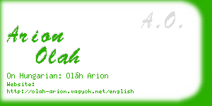 arion olah business card