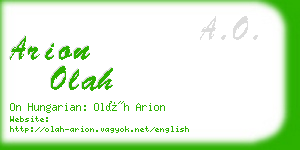 arion olah business card